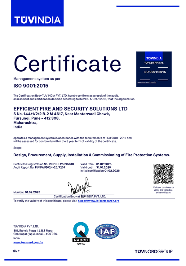 TUVINDIA ISO-Certificate