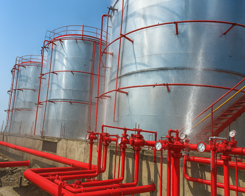 medium velocity water spray